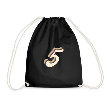5e anniversaire vintage - Sac de sport léger - noir - Devant