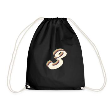 3rd anniversary vintage - Drawstring Bag - black - Front