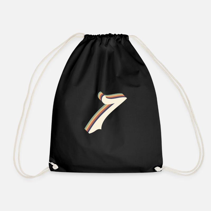 Vintage 7th Jubiläum - Turnbeutel - Schwarz