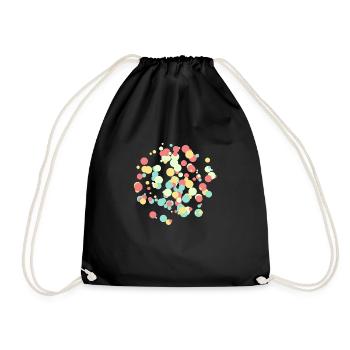 Digital4shop design Motif cercles abstraits - Sac de sport léger - noir - Devant