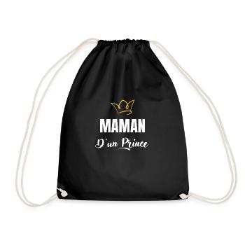 maman d'un prince - Sac de sport léger - noir - Devant