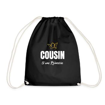 cousin d'une princesse - Sac de sport léger - noir - Devant