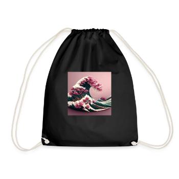 Tsunami Florale - Sac de sport léger - noir - Devant