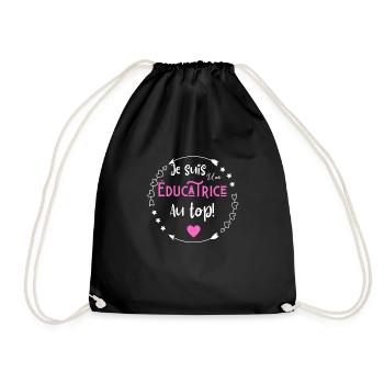 Je suis une éducatrice au top - Sac de sport léger - noir - Devant