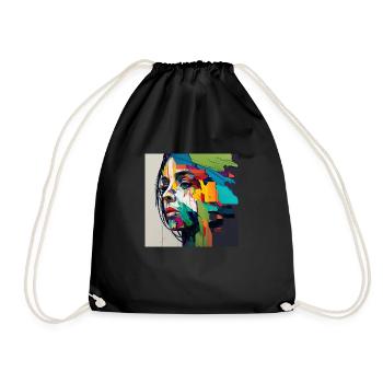 Premium Design - Drawstring Bag - black - Front