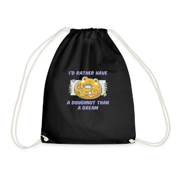 Je préfère avoir un beignet qu’un beignet de rêve - Sac de sport léger - noir - Devant