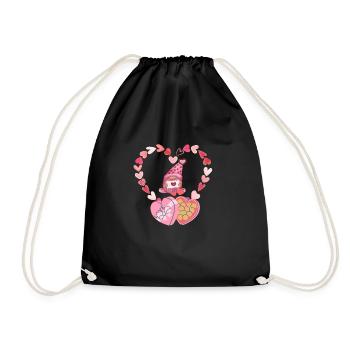 Nain aimant avec un message d’amour - Sac de sport léger - noir - Devant