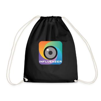 Influenzer - Turnbeutel - Schwarz - Vorne