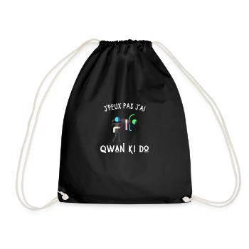 je peux pas j'ai qwan ki do - Sac de sport léger - noir - Devant
