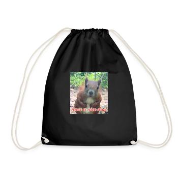 Eichhörnchen - Turnbeutel - Schwarz - Vorne