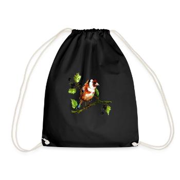 Colorful bird - Drawstring Bag - black - Front