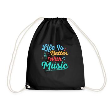 La vie est meilleure avec le professeur de musique de l’école de musique - Sac de sport léger - noir - Devant