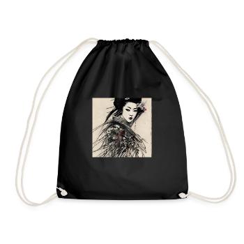 Geisha - Turnbeutel - Schwarz - Vorne