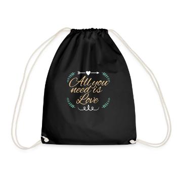 Al you need is Love - Drawstring Bag - black - Front
