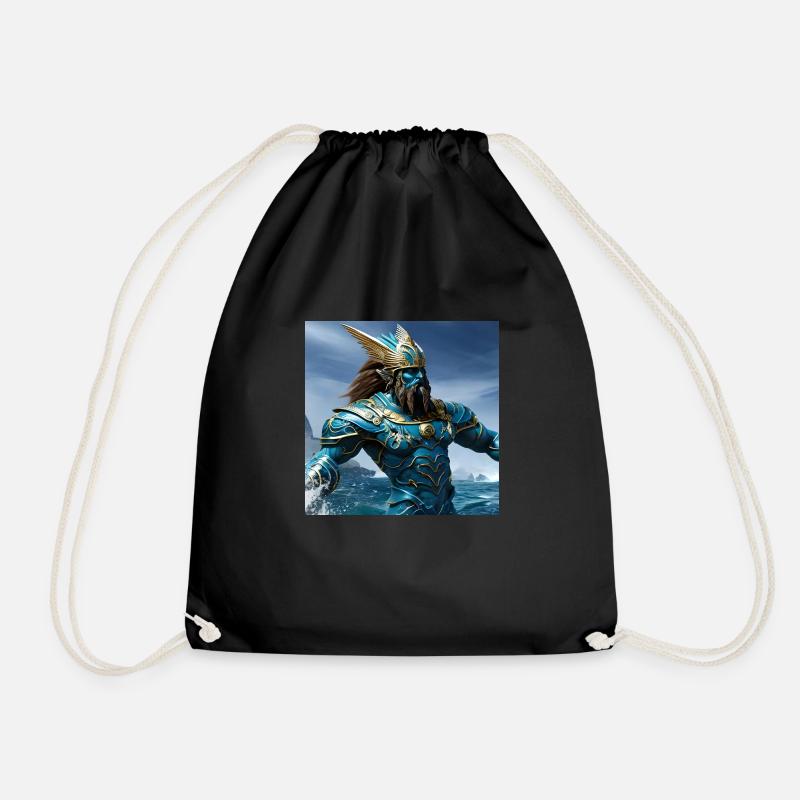 Poseidon Neptun Njörd Aegir Fusion - Drawstring Bag - black