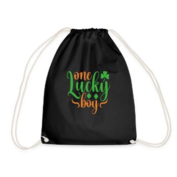 Un garçon chanceux - Sac de sport léger - noir - Devant