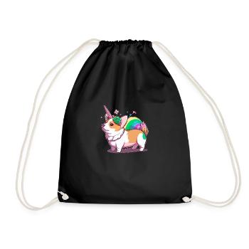 Licorne Corgi - Sac de sport léger - noir - Devant