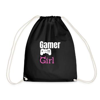 Gamer Girl - Turnbeutel - Schwarz - Vorne