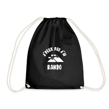 J’peux pas j’ai rando - Sac de sport léger - noir - Devant