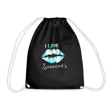 Summer surf miami beach paradise 80s retro 90s - Sac de sport léger - noir - Devant