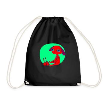 Mad - Dog - Drawstring Bag - black - Front