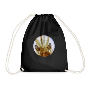 Limb of a mouthpart of a bee - Drawstring Bag - black - Front