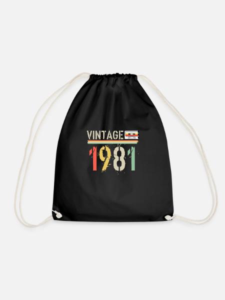 Vintage-Kassette 1981 - Turnbeutel - Schwarz