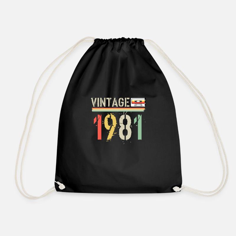 Vintage-Kassette 1981 - Turnbeutel - Schwarz