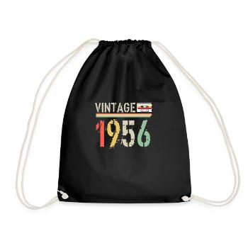 Vintage cassette 1956 - Drawstring Bag - black - Front