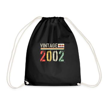 Vintage cassette 2002 - Drawstring Bag - black - Front