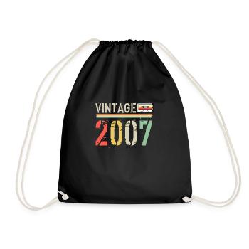 Vintage cassette 2007 - Drawstring Bag - black - Front