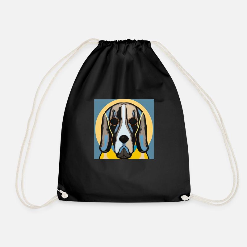 Basset Hound - Turnbeutel - Schwarz