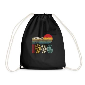1996 Gift Birthday vintage Spruch - Drawstring Bag - black - Front