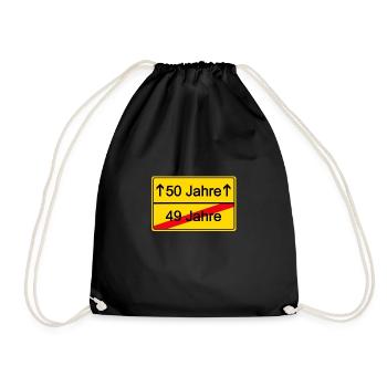 50 Jahre voraus - Turnbeutel - Schwarz - Vorne