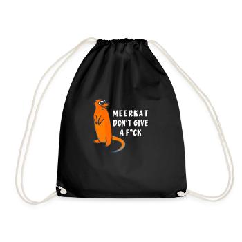 Meerkat - Drawstring Bag - black - Front