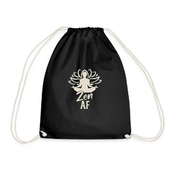 Zen AF - Drawstring Bag - black - Front