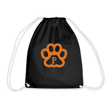Poekat Merch l NUR NEUES LOGO - Turnbeutel - Schwarz - Vorne