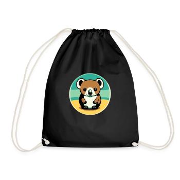 Bébé koala - Sac de sport léger - noir - Devant