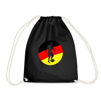 Fussballer Deutschland - Turnbeutel - Schwarz - Vorne