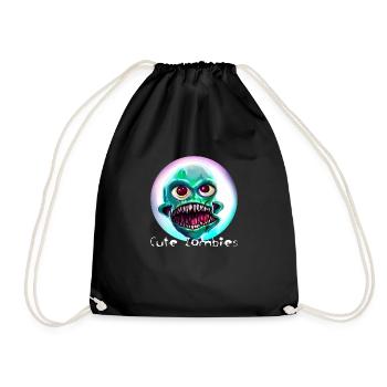 Cute Cartoon Zombie Hobbs - Drawstring Bag - black - Front