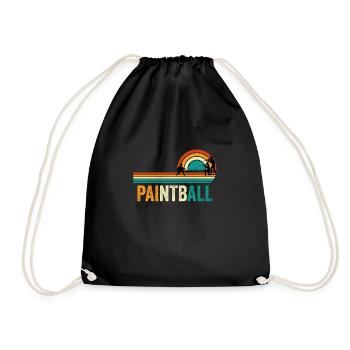 Paintball Retro Vintage - Sac de sport léger - noir - Devant