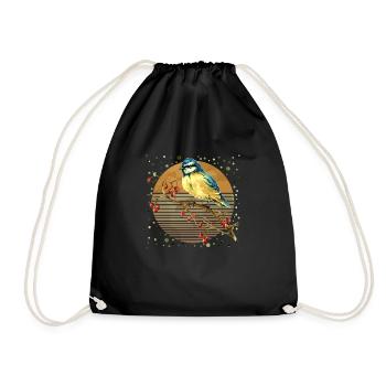 Colorful bird - Drawstring Bag - black - Front