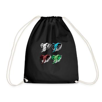 Les 4 éléphants - Sac de sport léger - noir - Devant