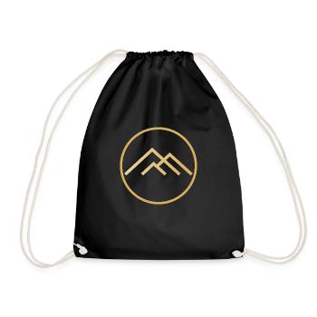 Mountain in Gold - Drawstring Bag - black - Front