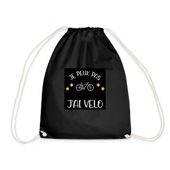J'peux pas, j'ai vélo ! - Sac de sport léger - noir - Devant