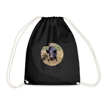 My little pig - Drawstring Bag - black - Front