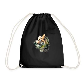 Le tigre - Sac de sport léger - noir - Devant