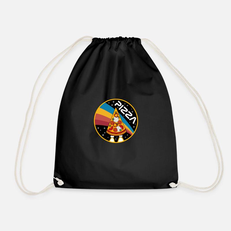 Pizza Spaceship - Turnbeutel - Schwarz