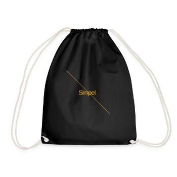 Simple - Drawstring Bag - black - Front