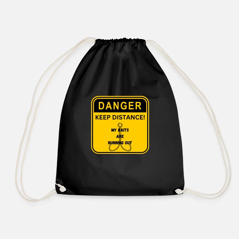 DANGER FISHING - Turnbeutel - Schwarz